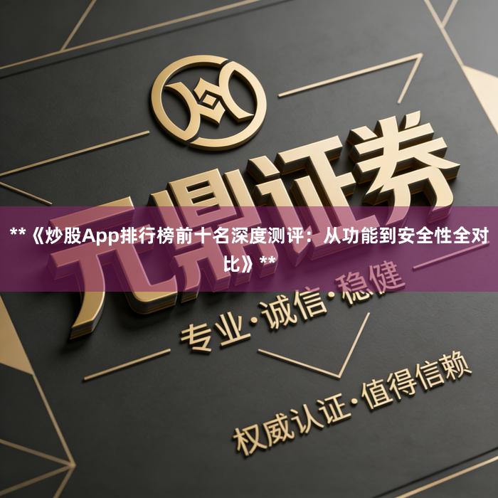 **《炒股App排行榜前十名深度测评：从功能到安全性全对比》**