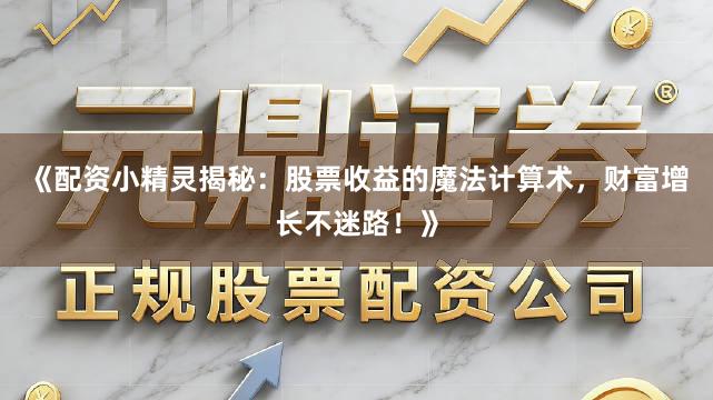 《配资小精灵揭秘：股票收益的魔法计算术，财富增长不迷路！》