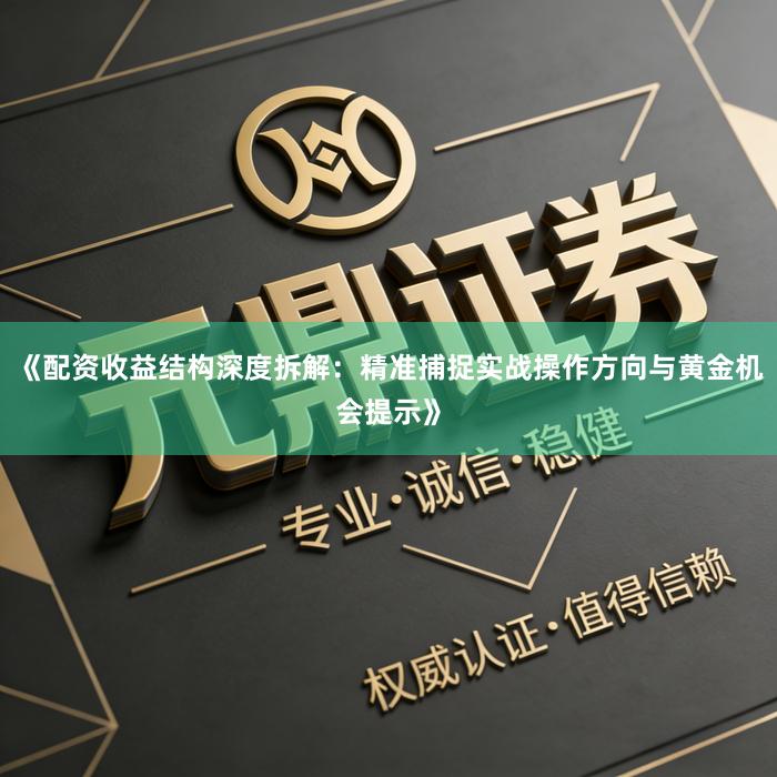 《配资收益结构深度拆解：精准捕捉实战操作方向与黄金机会提示》