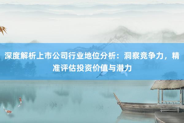 深度解析上市公司行业地位分析：洞察竞争力，精准评估投资价值与潜力