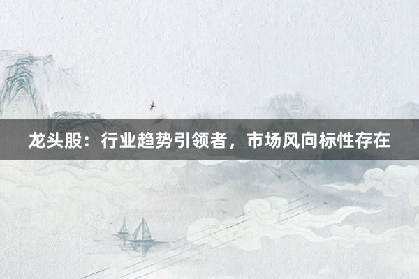 龙头股：行业趋势引领者，市场风向标性存在